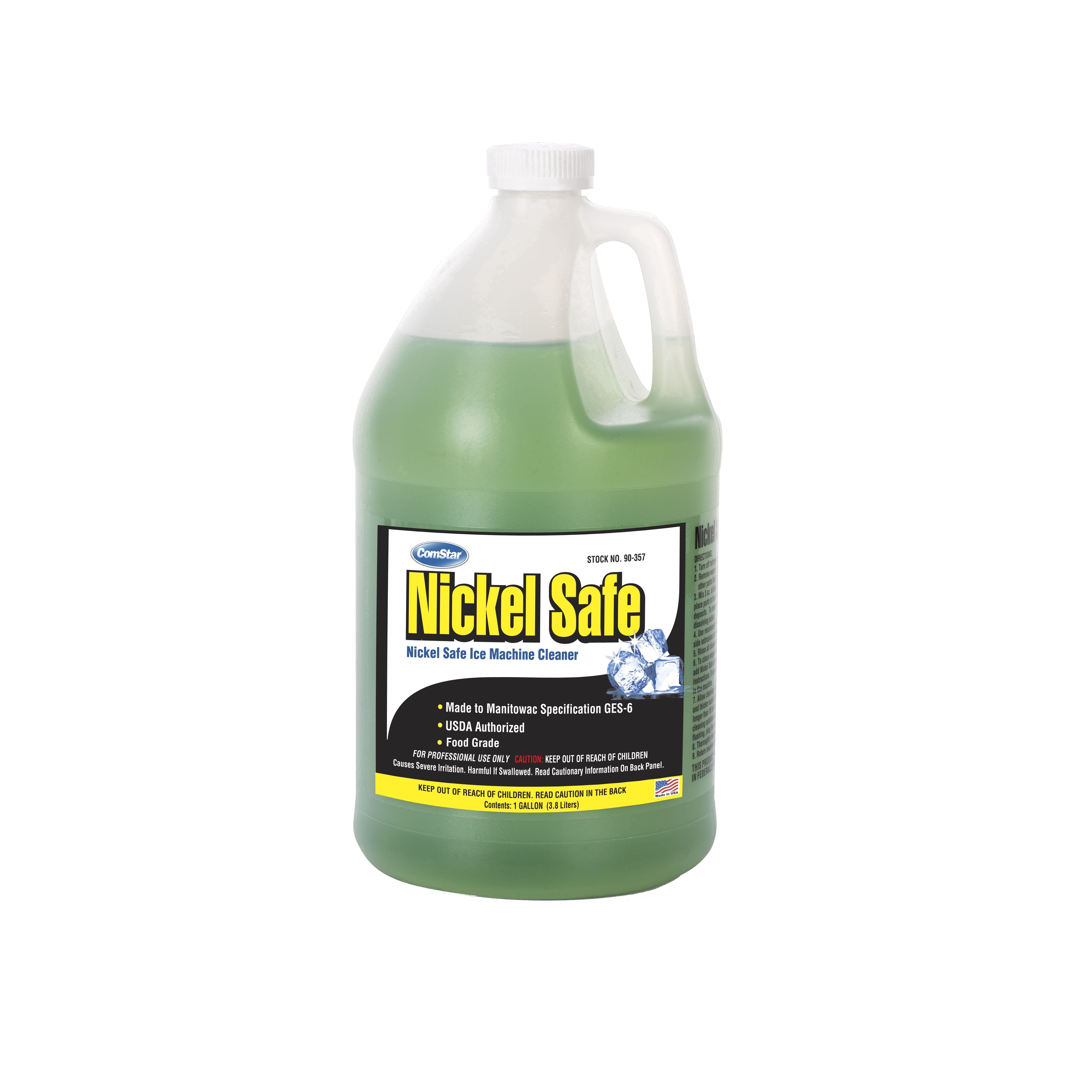 ComStar Nickel Safe, 1Gallon, Removes Mineral Scale & Lime Deposits, Meets Manitowoc Spec GES-6, Food Grade Solution, USDA Authorized (90-357)
