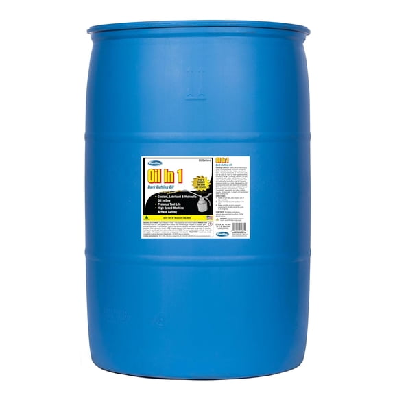 ComStar Oil In 1-Dark, 55 Gallon, All-Purpose Dark Cutting Oil, Ideal for High-Speed Machines & Hand Threading, Protects Dies & Tools, Superior Lubrication for Steel, Brass, Aluminum & Pipes (45-665)