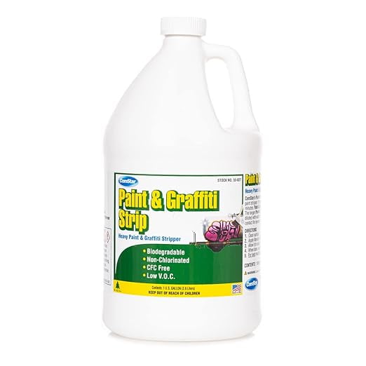 ComStar Paint & Graffiti Strip, Heavy-Duty Industrial Paint Remover, Applied by Brush Or Used in A Dip Process, Especially Effective On Non-Conductive Paints, Made in USA, 1 Gallon (55-027)