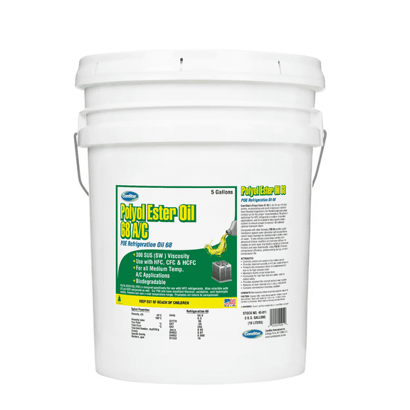 ComStar Polyol Ester Oil 68/300 SUS 5gal POE for AC & Refrigeration System