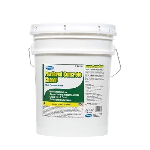 ComStar Powdered Concrete Cleaner, 5 Gallons, Heavy Duty All-Purpose Cleaning Solution for Masonry, Brick, Tile, Grout & Tire Rims, Ultra-Concentrated, Safe & Eco-Friendly (05-072)