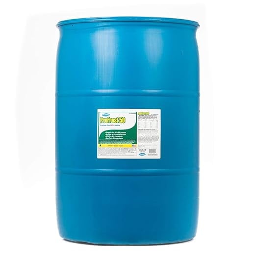 ComStar ProFrost 50, 55 Gallon Propylene Glycol Heat Transfer Fluid Anti-Freeze, Does Not Contain Any Color Or Inhibitor, Prediluted To 50%, Ready To Use, 50% Propylene Glycol, Made In USA (35-807)