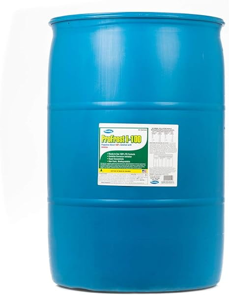 ComStar ProFrost I-100, Propylene Glycol Heat Transfer Fluid Anti-Freeze with Inhibitor, Ready to Use Formula, 100% Pure Propylene Glycol, Made in USA, 55 Gallon (35-721)