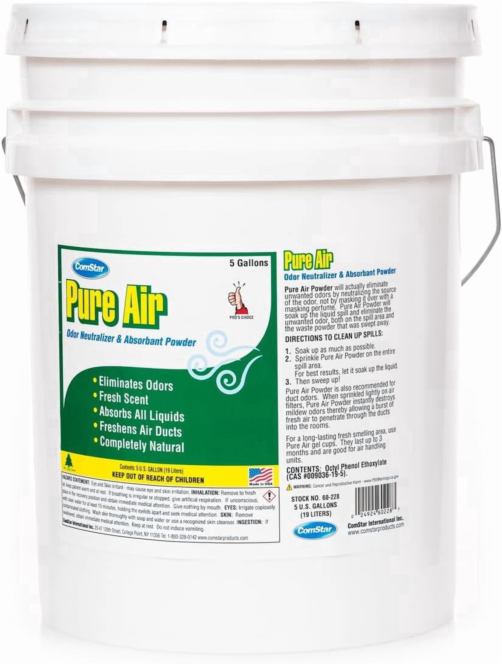 ComStar Pure Air Liquid, 5 Gallon, Odor Neutralizer, Fast-Acting, Long-Lasting Scent, Eliminates Unwanted Odors from HVACR Systems, Freshens Air in Homes, Offices & Vehicles (60-228)