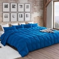 thumbnail image 1 of Coma Inducer 4 Piece Cloud True Blue Comforter Bedding Set, Oversized Alaskan King, 1 of 5