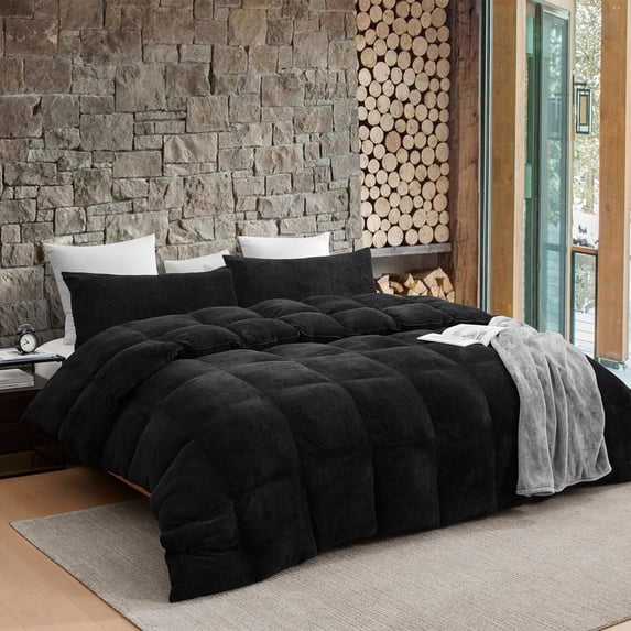 Coma Inducer Boi He Thick® - ® Oversized Comforter Set - Black Queen