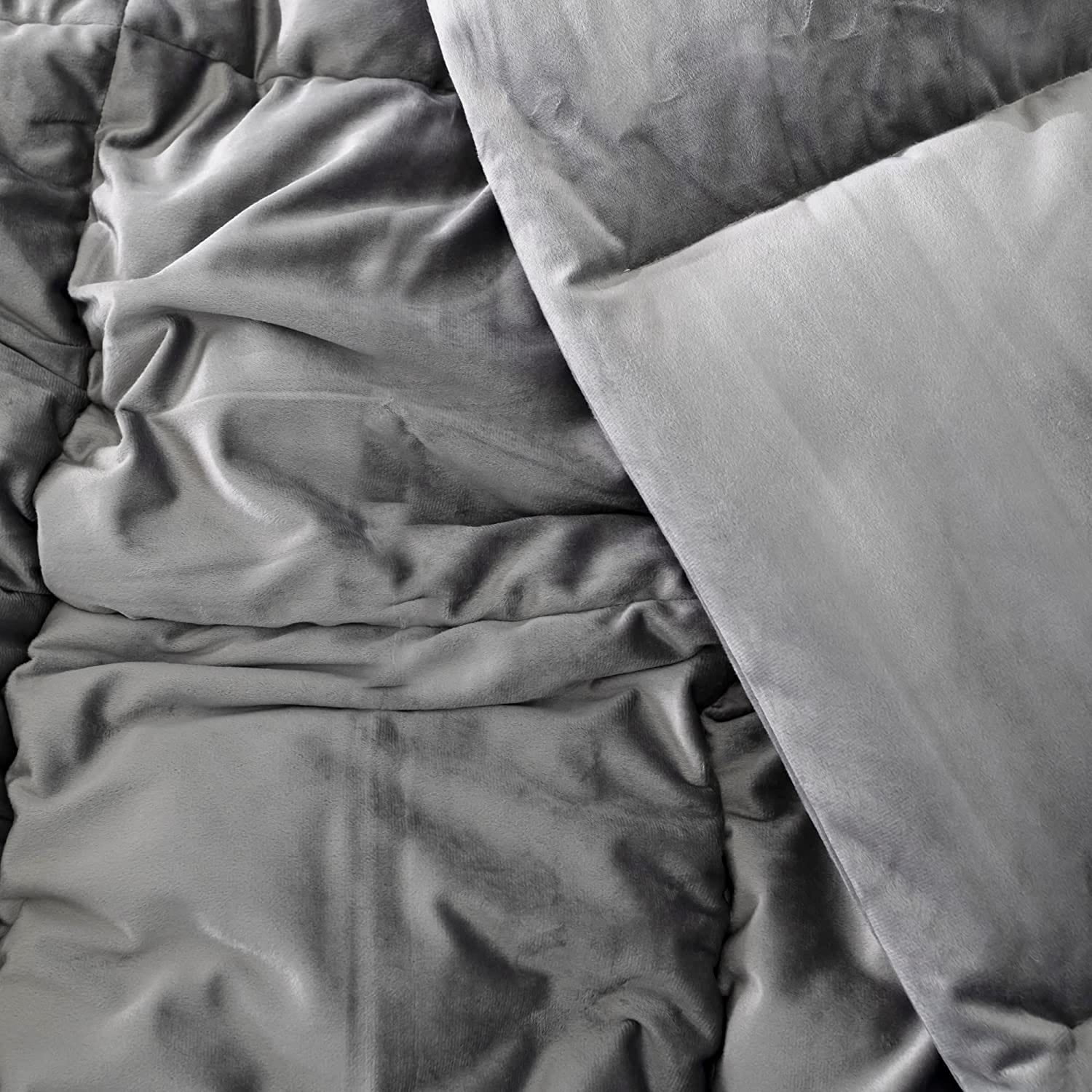 Storm Cloud Gray Twin XL Velvet Down Alternative Comforter Set
