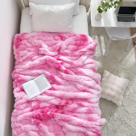 Coma Inducer Snowball Chunky Bunny Twin XL Blanket - Pink Cosmos