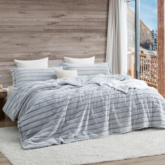 Coma Inducer Softer than Soft® - ® Oversized Comforter Set - Frosted Gray Stripe Oversized King