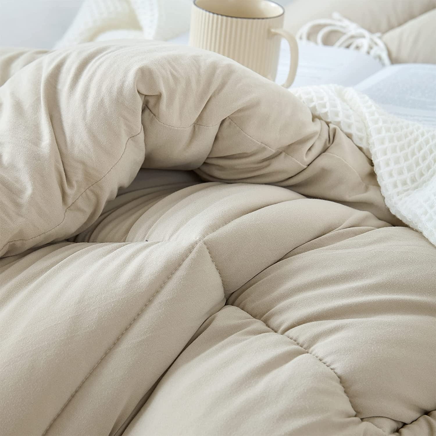 Cement Taupe Twin XL Down Alternative Microfiber Comforter
