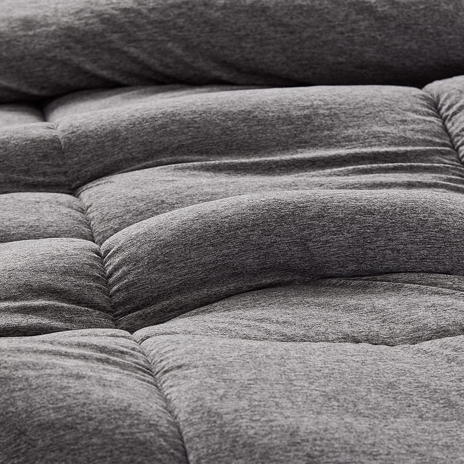 King Gray Microfiber Down Alternative Comforter Set