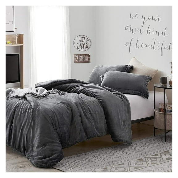 Coma Inducer Twin XL Comforter - Plush - Steel Gray