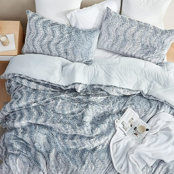 Coma Inducer Wolf Tracks - ® (with Butter) Oversized Comforter - Coyote Gray Oversized King