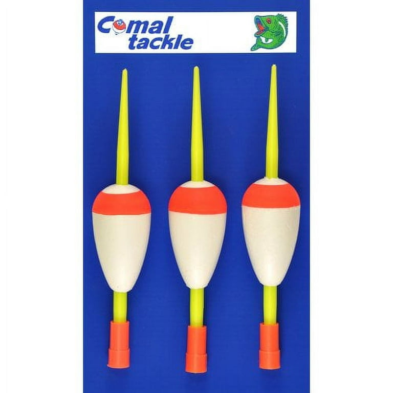 Comal 1.62 Teardrop Cap Stick Float, Red/White, 3pk