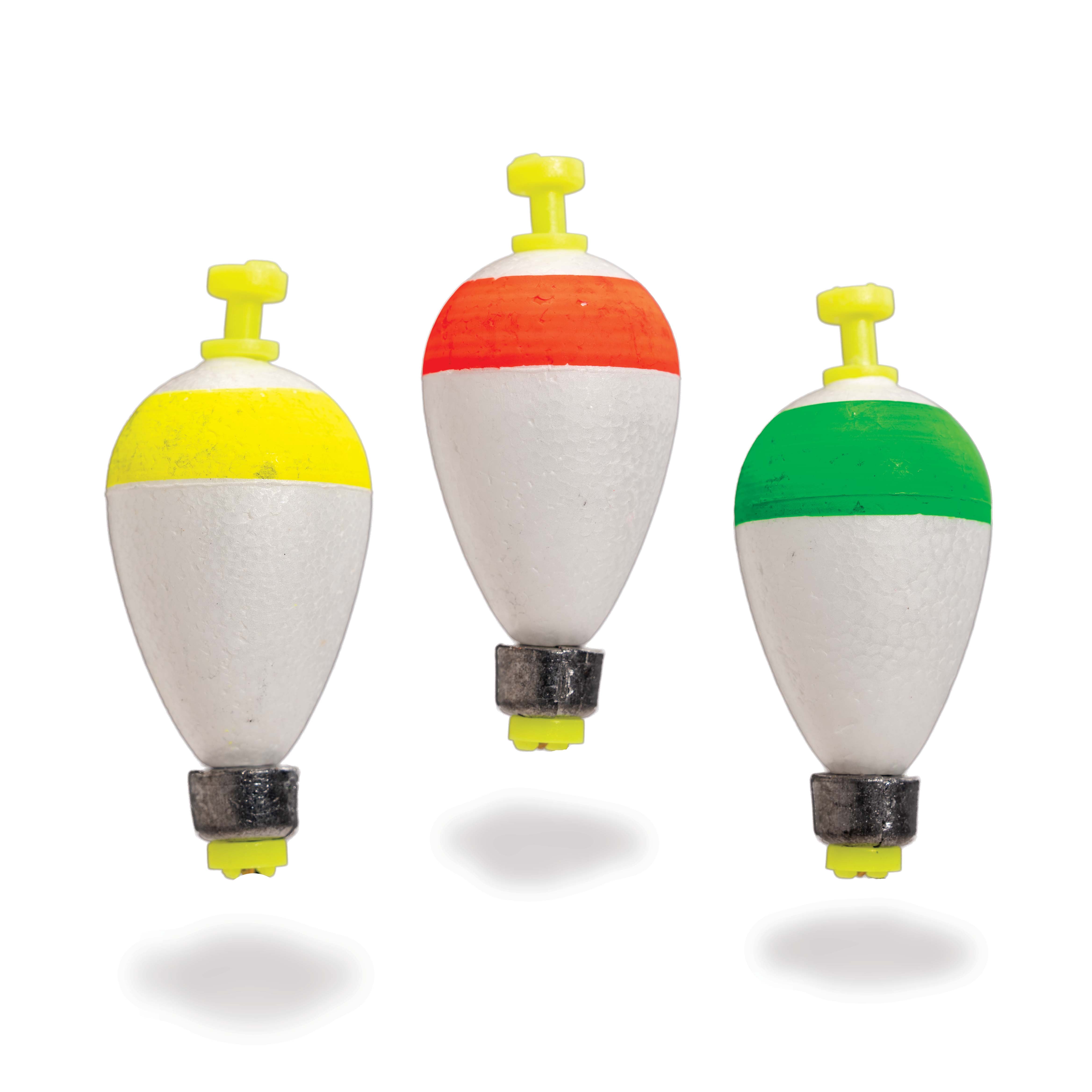 Comal 1.75" Weighted Pear Snap-On Float, 3pk