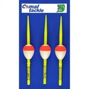 Comal Pear Spring Stick Fishing Bobbers, Red & White, 3-Pack