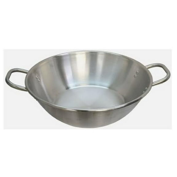 Comal Cazo Grande Para Carnitas Extra Large 22" inch 6.5" Height Stainless Steel Heavy Duty Acero Inoxidable Wok comal Fry