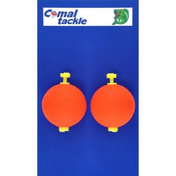 Comal Tackle Round Snap-On Bobber, Red, 1.5 in, 2-Count