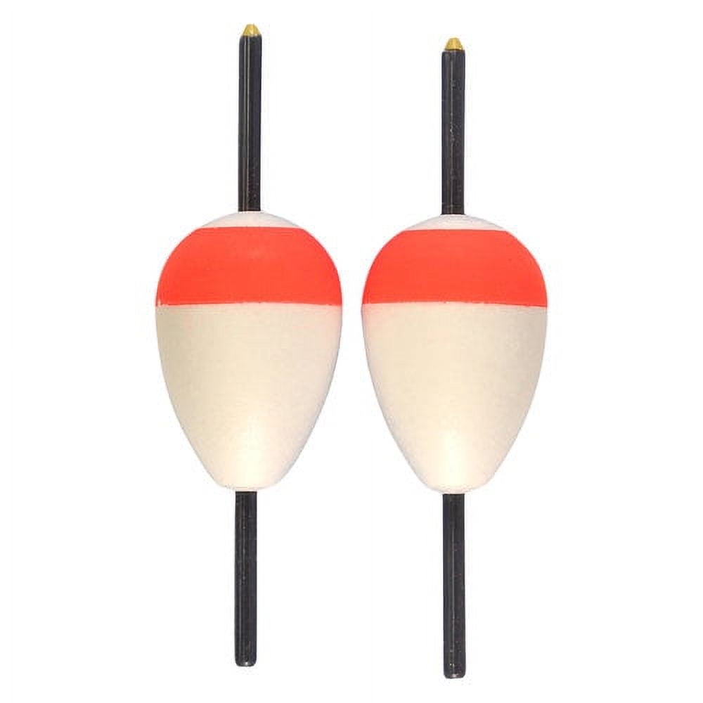 Comal Pear Slip Stick Fishing Bobbers, Red & White, 2.25-Inch, 2-Pack