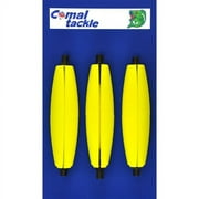 3 Pack 3 inch Comal Cigar Slotted Peg Fishing Bobbers for Freshwater