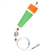 Comal Popping Fishing Float with Monofilament Leader, Red/Green, 4-inch