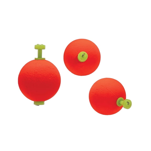 Comal Round Snap-On Fishing Bobbers, Red, 3-Pack