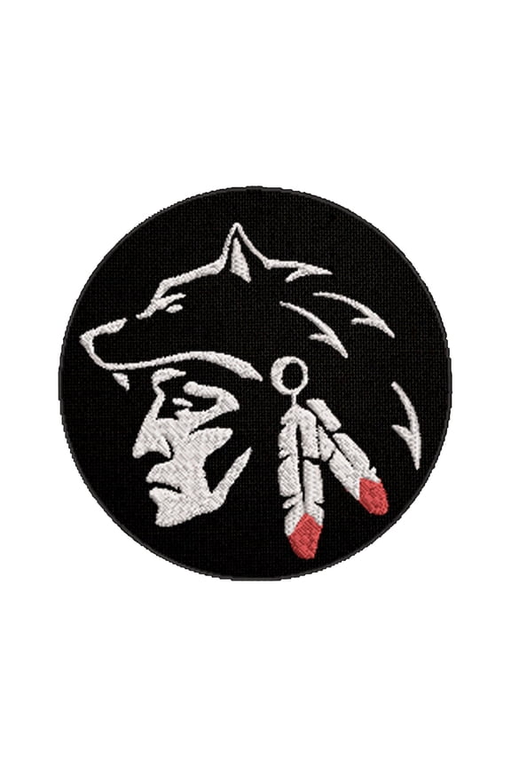 Comanche Dog Soldier Embroidered Patch Iron-On Applique, Cosplay Vest Clothing Badge Back Packs Uniform DIY
