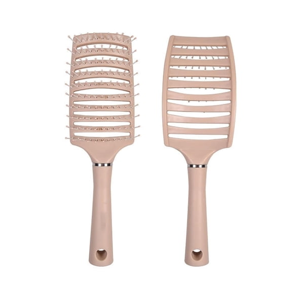Comb Air Cushion Comb Airbag Comb Curly Hair Comb Long Hair Comb Portable Home Massage Comb Rib Comb Rolling Comb Hair Comb(Pink,Large curved comb)