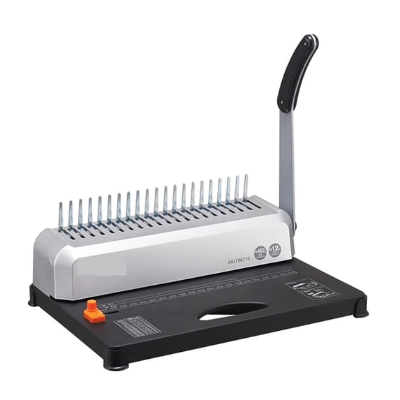 Comb Binding Machine AEQ96715 Manual Clamping Strip 21 Punch Hole Ring File Puncher ,Easy to Operate
