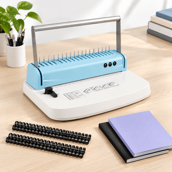 Letter Epaper Size Comb Binding Machine with 19-Hole Punch, 145-Sheet Capacity, Letter ...