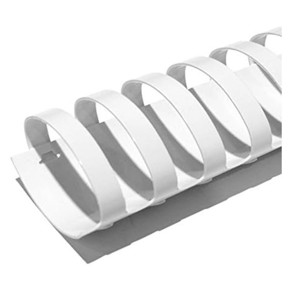Comb Binding Spines 2 inch - 50 Pack | 11 inch White 19-Ring Combs for Letter Size Documents