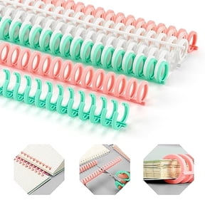 Comb Binding Spines Easy to Open Close Adding Pages for Binding Machine 1/2 Inch Diameter 30 Ring Plastic Binder Combs and Spines Maximum 85 Sheets 10pieces