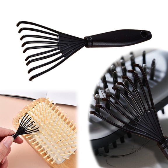 Jialinnn Plastic Hair Brush Rake, 8.2x3.5 cm, Silver Plaid