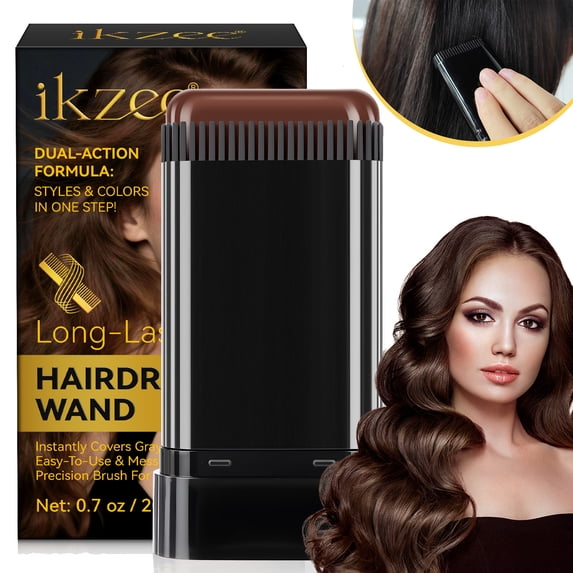 Comb Hair Dye, Temporary Hair Gray Coverage, Gentle & Safe Formula, 0.7 oz - Light Brown