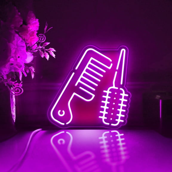 Comb Led Light Box, Dimmable Neon-Like Light Signs USB Power for Wall Decor Bedroom Decoration, RGB Light (WxH) 16"x16"