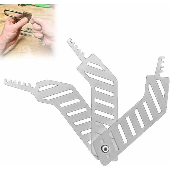 Comb Lock Picks Metal Teeth Tools Portable Stainless Steel Pick Combs for Firefighting Repair