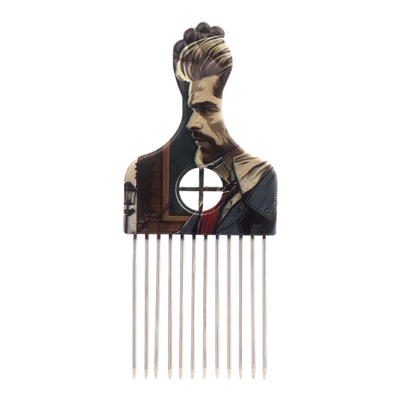 Comb Metal African Pick Comb Hair Styling Comb Hairdressing Styling Tool Hair Pick Hair Comb Pick for Hair Styling