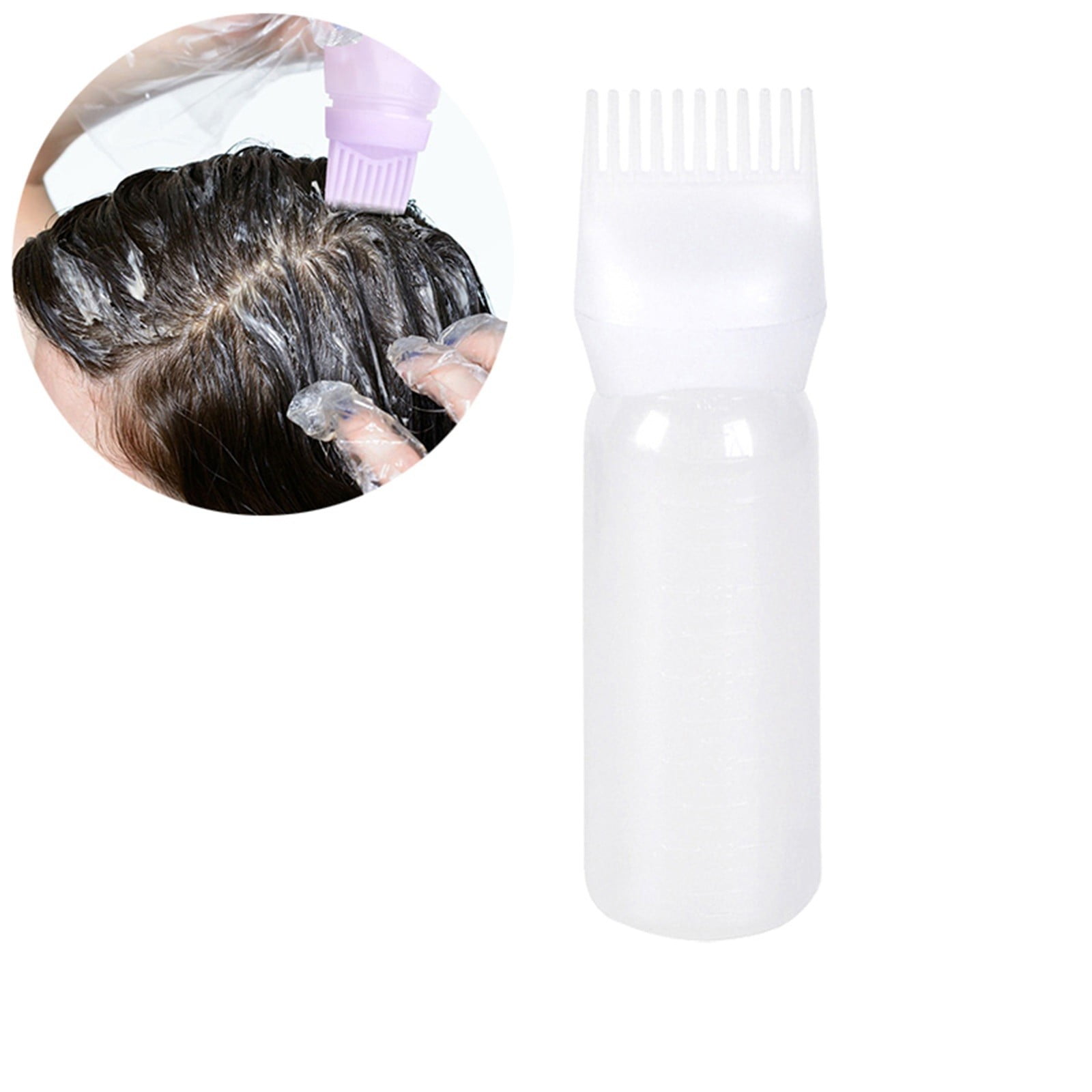 Comb with Metal Pick, New Hair Dye Oil Shampoo Perm Dye Bottle Dye