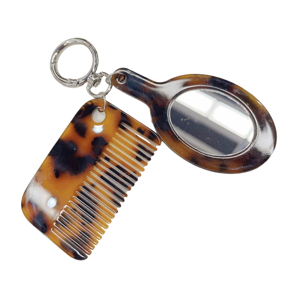 Comb and Mirror Keychain for Stylish Women Creative Acetate Key Ring ...