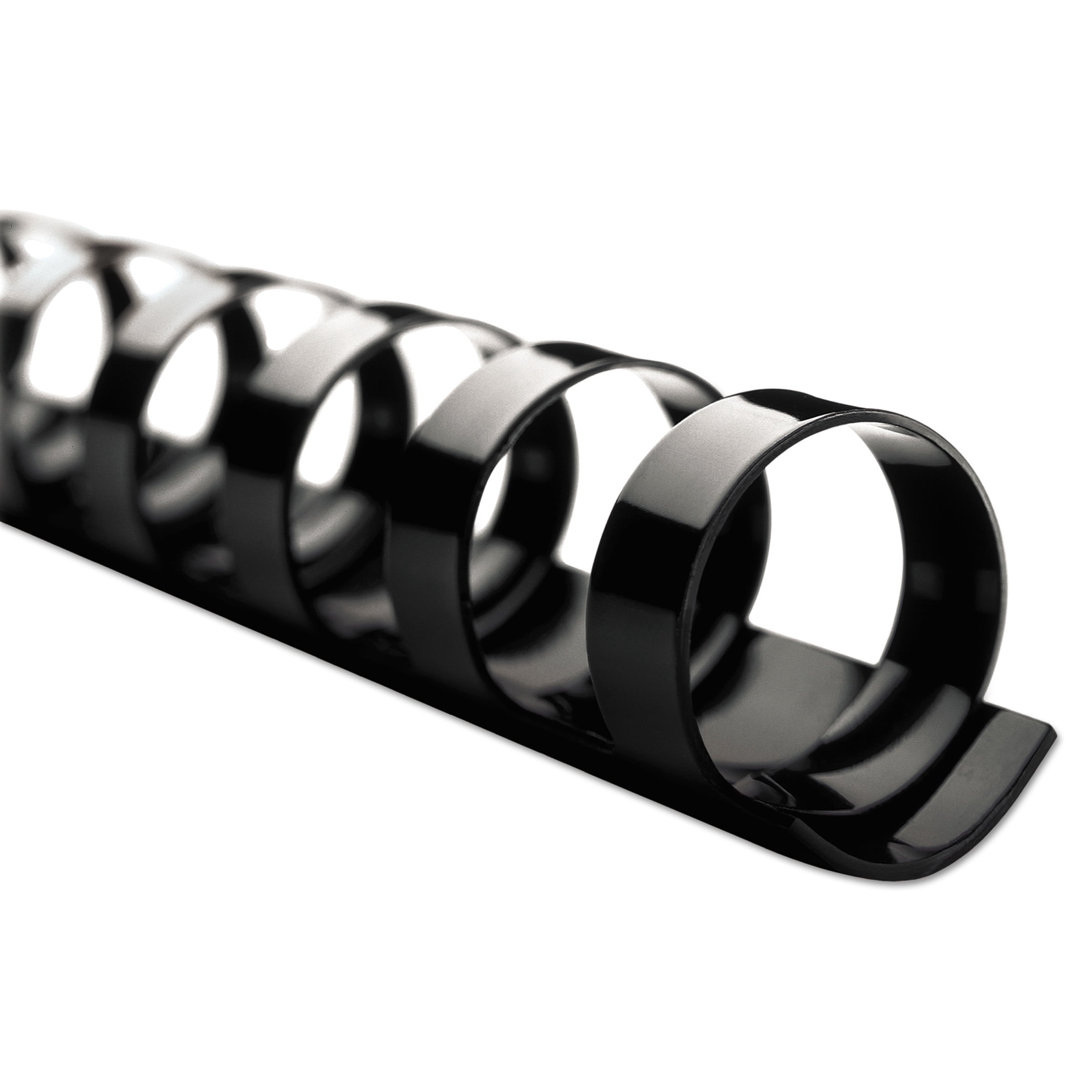 GBC CombBind Standard Spines, 1" Diameter, 225 Sheet Capacity, Black, 100/Box -GBC4000118