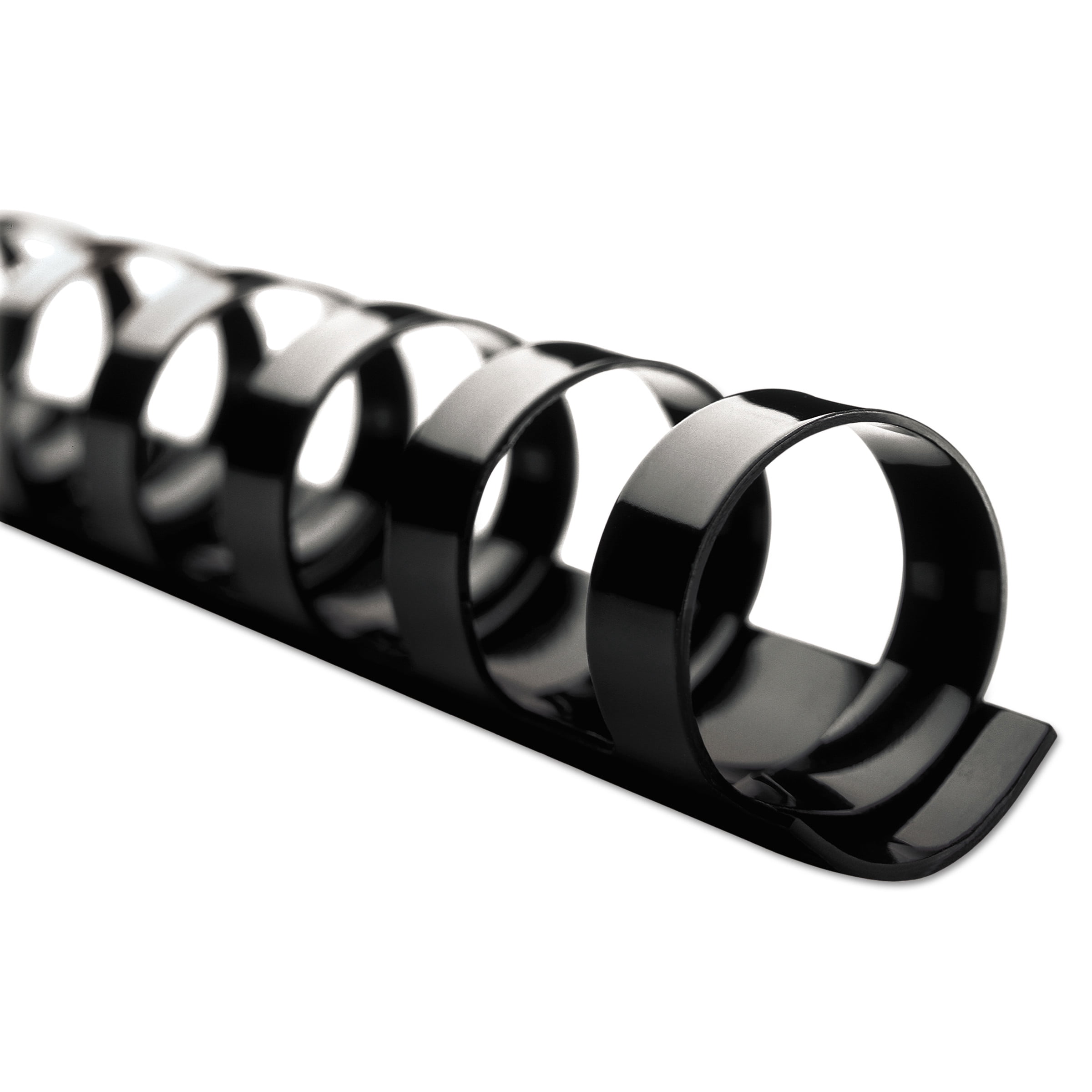 Swingline GBC CombBind Standard Spines, 3/4" Diameter, 160 Sheet Capacity, Black, 100/Box