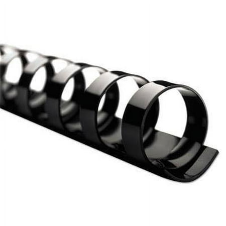 Gbc Combbind Binding Spine - 0.37" Diameter - 55 Sheet Capacity - Letter 8.50" X 11" - Pvc Plastic - 100 / Box - Black (GBC4000044)