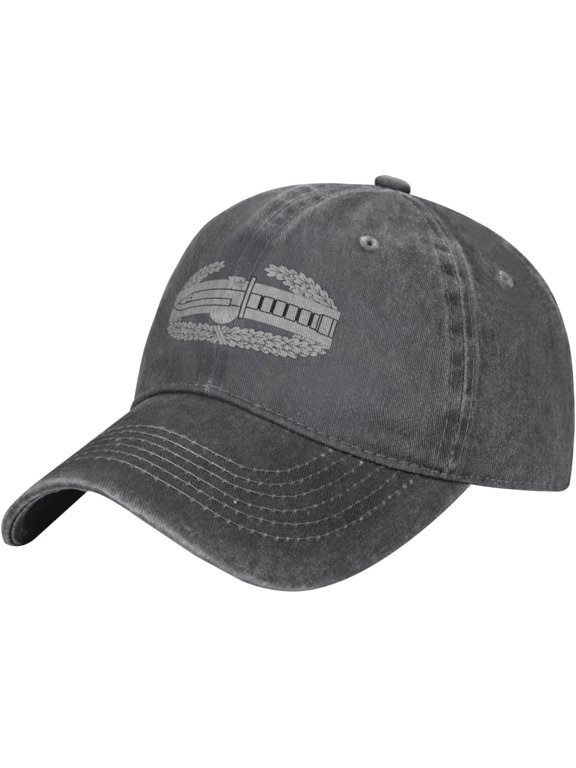 Combat Action Badge Pattern Printing Baseball Cap for Men Women Dad Hat Adjustable Cap Black