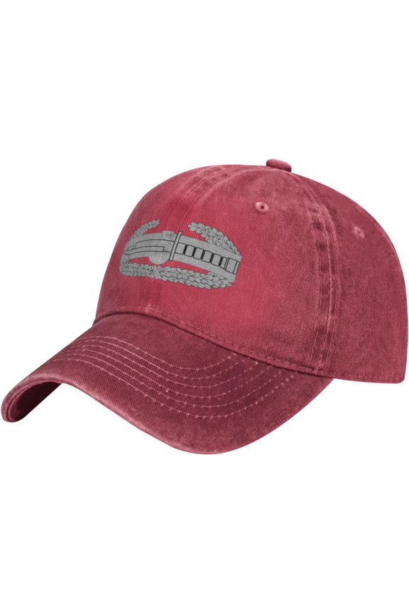 Combat Action Badge Pattern Printing Baseball Cap for Men Women Dad Hat Adjustable Cap Black