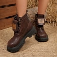 thumbnail image 1 of Combat Boots Ankle Booties Lace-up Platform Sole Boots Ankle Boots for Women, 1 of 9
