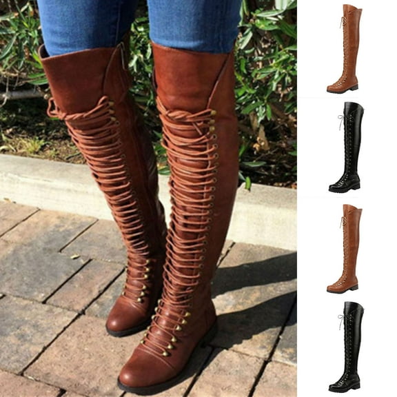 Combat Boots Womens TKYCMSUAKI Over The Knee Heels Long Sexy Pointed Toe Boots Stretch Long Fall Y2K Gogo Boots Fashion Comfy Sexy Stiletto