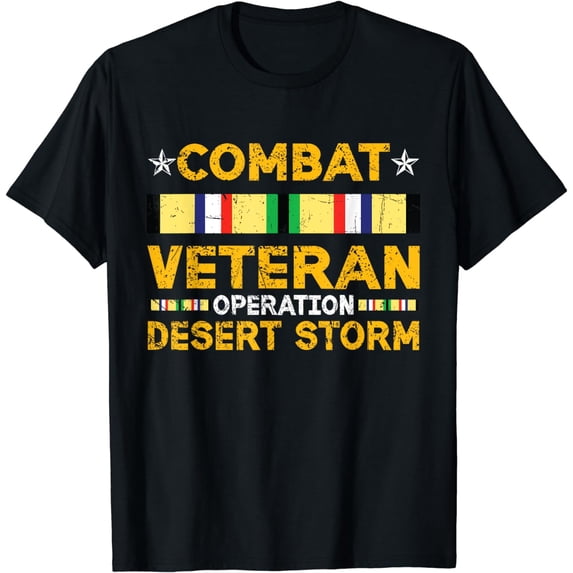 Combat Desert Storm Veteran Persian War Service Ribbon T-Shirt