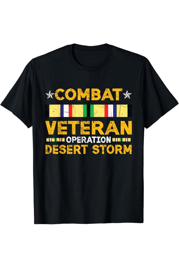Combat Desert Storm Veteran Persian War Service Ribbon T-Shirt