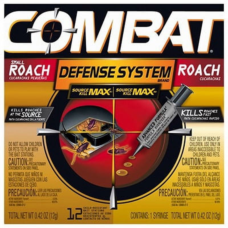 Combat Dual Attack Superbait Roach Killing Gel Plus Roach Baits, Each ...