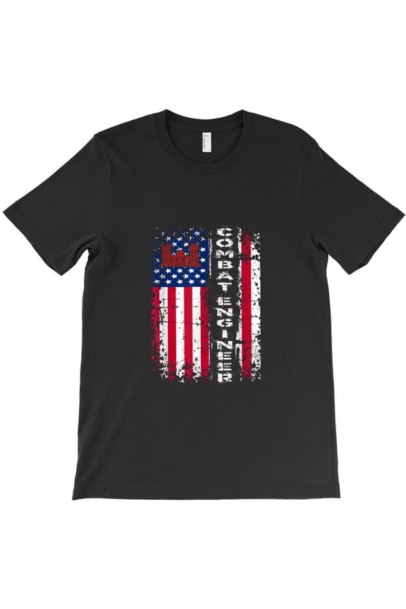Combat Engineer Distressed American Flag U.S. Military, Service G22300 Unisex T-Shirt, Up to Size 5XL